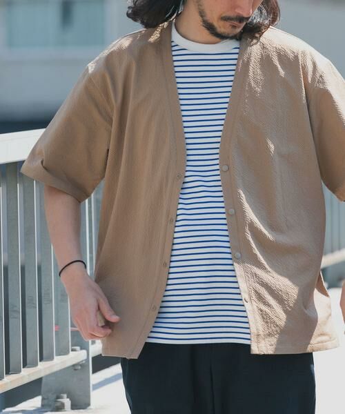 URBAN RESEARCH ITEMS / アーバンリサーチ アイテムズ カーディガン・ボレロ | 『接触冷感/イージーケア/吸水速乾/撥水/防汚』高機能シアサッカー 半袖カーディガン(楽着シリーズ) | 詳細21