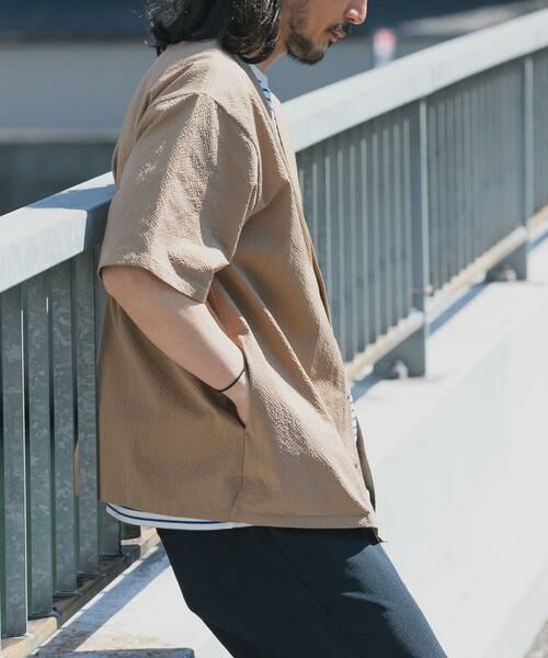 URBAN RESEARCH ITEMS / アーバンリサーチ アイテムズ カーディガン・ボレロ | 『接触冷感/イージーケア/吸水速乾/撥水/防汚』高機能シアサッカー 半袖カーディガン(楽着シリーズ) | 詳細22