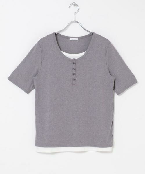 URBAN RESEARCH ITEMS / アーバンリサーチ アイテムズ Tシャツ | リブレイヤード風Tシャツ | 詳細20