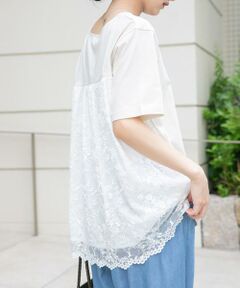 URBAN RESEARCH ITEMS / アーバンリサーチ アイテムズ Tシャツ | バックシャンレースTシャツ