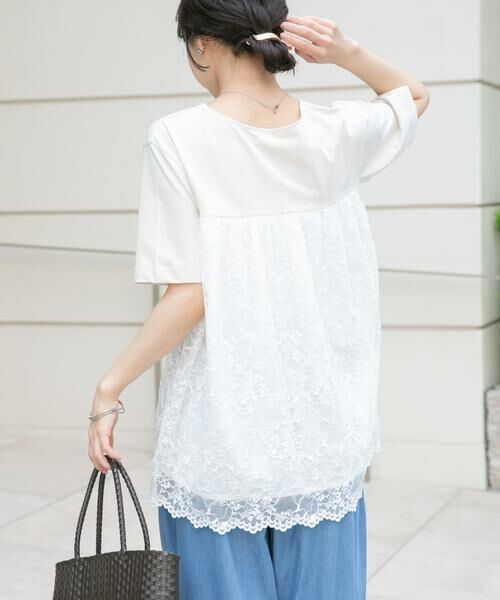 URBAN RESEARCH ITEMS / アーバンリサーチ アイテムズ Tシャツ | バックシャンレースTシャツ | 詳細2