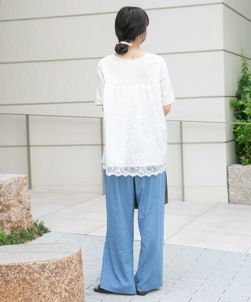 URBAN RESEARCH ITEMS / アーバンリサーチ アイテムズ Tシャツ | バックシャンレースTシャツ | 詳細3