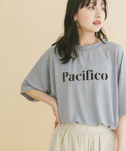 URBAN RESEARCH ITEMS / アーバンリサーチ アイテムズ Tシャツ | ロゴプリントビッグTシャツ（ブルー）
