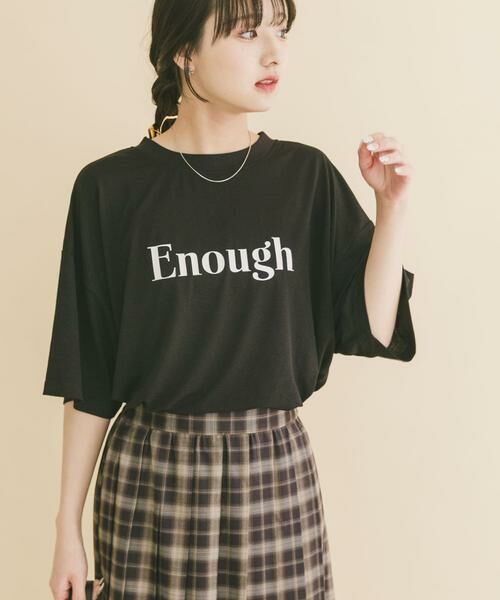 URBAN RESEARCH ITEMS / アーバンリサーチ アイテムズ Tシャツ | ロゴプリントビッグTシャツ（ブラック）