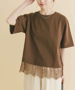 URBAN RESEARCH ITEMS / アーバンリサーチ アイテムズ Tシャツ | 裾レースコンビTシャツ