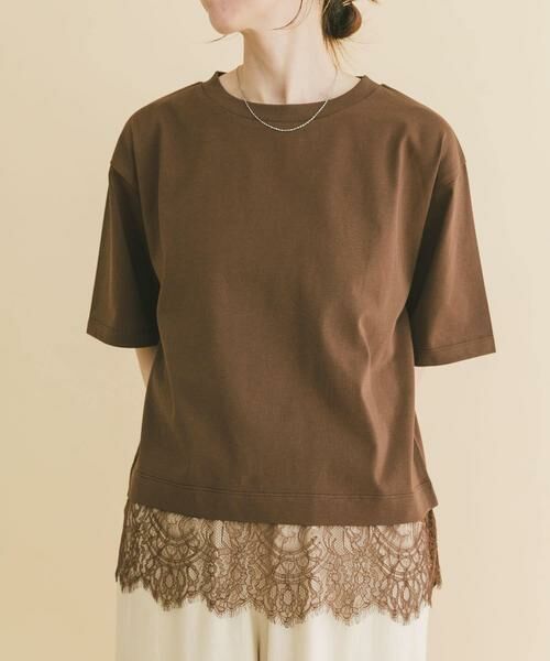 URBAN RESEARCH ITEMS / アーバンリサーチ アイテムズ Tシャツ | 裾レースコンビTシャツ | 詳細2