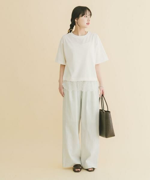 URBAN RESEARCH ITEMS / アーバンリサーチ アイテムズ Tシャツ | 裾レースコンビTシャツ | 詳細10
