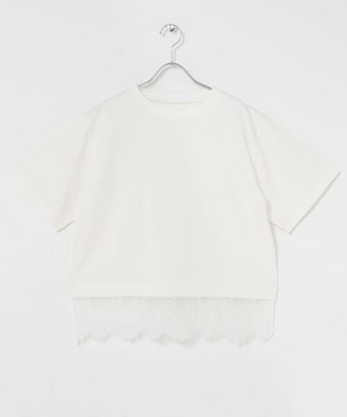 URBAN RESEARCH ITEMS / アーバンリサーチ アイテムズ Tシャツ | 裾レースコンビTシャツ | 詳細12