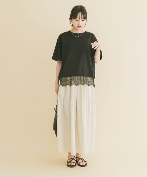 URBAN RESEARCH ITEMS / アーバンリサーチ アイテムズ Tシャツ | 裾レースコンビTシャツ | 詳細17