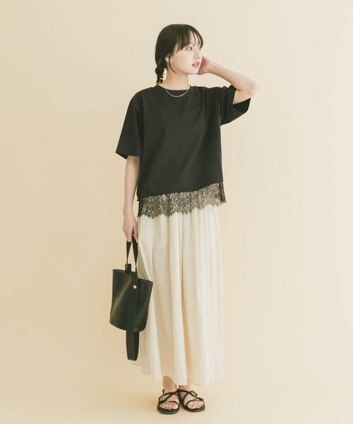 URBAN RESEARCH ITEMS / アーバンリサーチ アイテムズ Tシャツ | 裾レースコンビTシャツ | 詳細18
