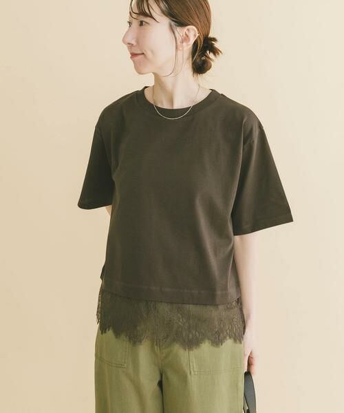 URBAN RESEARCH ITEMS / アーバンリサーチ アイテムズ Tシャツ | 裾レースコンビTシャツ | 詳細23