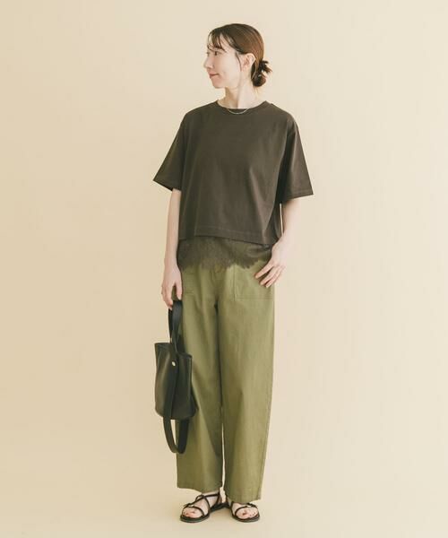 URBAN RESEARCH ITEMS / アーバンリサーチ アイテムズ Tシャツ | 裾レースコンビTシャツ | 詳細24