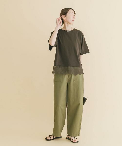 URBAN RESEARCH ITEMS / アーバンリサーチ アイテムズ Tシャツ | 裾レースコンビTシャツ | 詳細25
