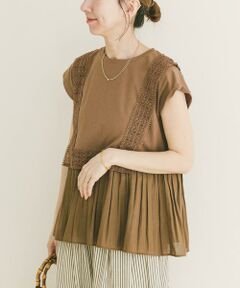 URBAN RESEARCH ITEMS / アーバンリサーチ アイテムズ Tシャツ | レーストリムプルオーバー