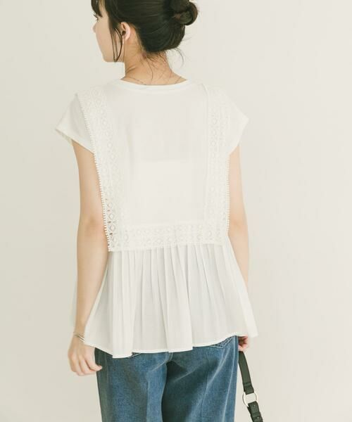 URBAN RESEARCH ITEMS / アーバンリサーチ アイテムズ Tシャツ | レーストリムプルオーバー | 詳細9