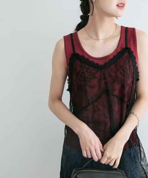 URBAN RESEARCH ITEMS / アーバンリサーチ アイテムズ ニット・セーター | 『洗濯可』2WAYニットタンクトップ（ボルドー）
