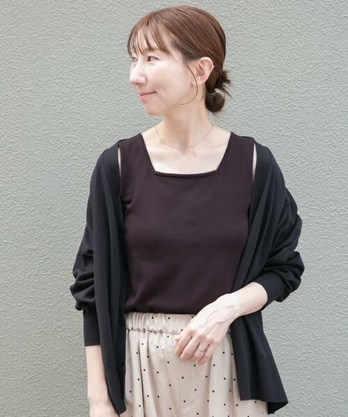 URBAN RESEARCH ITEMS / アーバンリサーチ アイテムズ ニット・セーター | 『洗濯可』2WAYニットタンクトップ（ブラック）