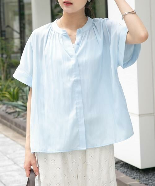 URBAN RESEARCH ITEMS / アーバンリサーチ アイテムズ シャツ・ブラウス | 『洗濯可』カッセンドルマンブラウス（ライトブルー）