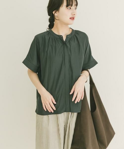 URBAN RESEARCH ITEMS / アーバンリサーチ アイテムズ シャツ・ブラウス | 『洗濯可』カッセンドルマンブラウス（チャコールグレー）