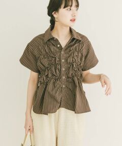 URBAN RESEARCH ITEMS / アーバンリサーチ アイテムズ シャツ・ブラウス | シャーリングストライプシャツ