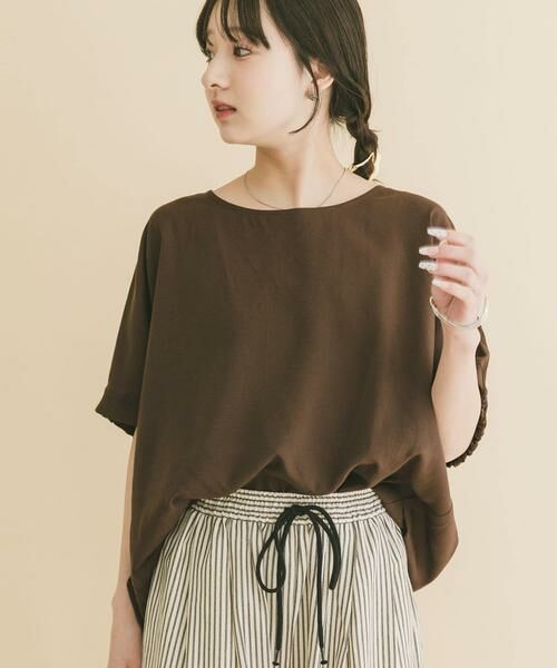 URBAN RESEARCH ITEMS / アーバンリサーチ アイテムズ シャツ・ブラウス | REFINED LINEN ドルマンブラウス(ブラウン)