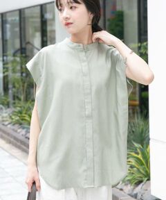 URBAN RESEARCH ITEMS / アーバンリサーチ アイテムズ シャツ・ブラウス | リネン混タックフレンチスリーブシャツ