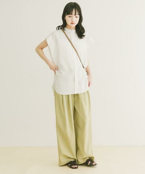 URBAN RESEARCH ITEMS / アーバンリサーチ アイテムズ シャツ・ブラウス | リネン混タックフレンチスリーブシャツ | 詳細23