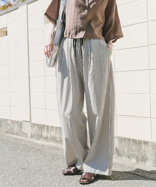 URBAN RESEARCH ITEMS / アーバンリサーチ アイテムズ その他パンツ | サッカーストライプパンツ（ブラック）