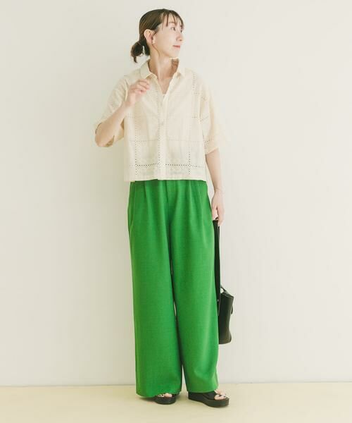 URBAN RESEARCH ITEMS / アーバンリサーチ アイテムズ その他パンツ | 『イージーケア/接触冷感/UVカット』SMOOTH LINEN TOUCH ワイドパンツ | 詳細4