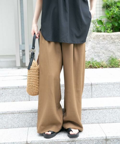URBAN RESEARCH ITEMS / アーバンリサーチ アイテムズ その他パンツ | 『イージーケア/接触冷感/UVカット』SMOOTH LINEN TOUCH ワイドパンツ | 詳細8