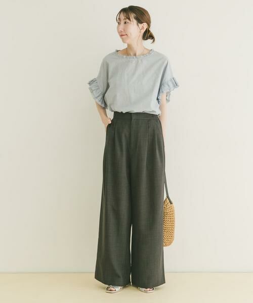 URBAN RESEARCH ITEMS / アーバンリサーチ アイテムズ その他パンツ | 『イージーケア/接触冷感/UVカット』SMOOTH LINEN TOUCH ワイドパンツ | 詳細18
