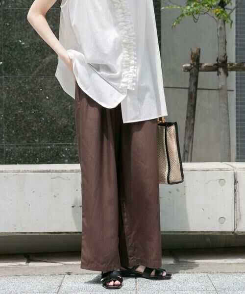 URBAN RESEARCH ITEMS / アーバンリサーチ アイテムズ その他パンツ | REFINED LINEN イージーパンツ(ブラウン)