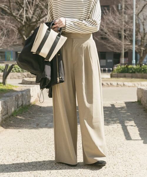 URBAN RESEARCH ITEMS / アーバンリサーチ アイテムズ その他パンツ | アシメデザインベルトパンツ（ベージュ）