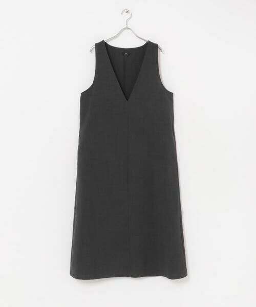 URBAN RESEARCH ITEMS / アーバンリサーチ アイテムズ ワンピース | 『イージーケア/接触冷感/UVカット』SMOOTH LINEN TOUCH ジャンスカ（チャコールグレー）
