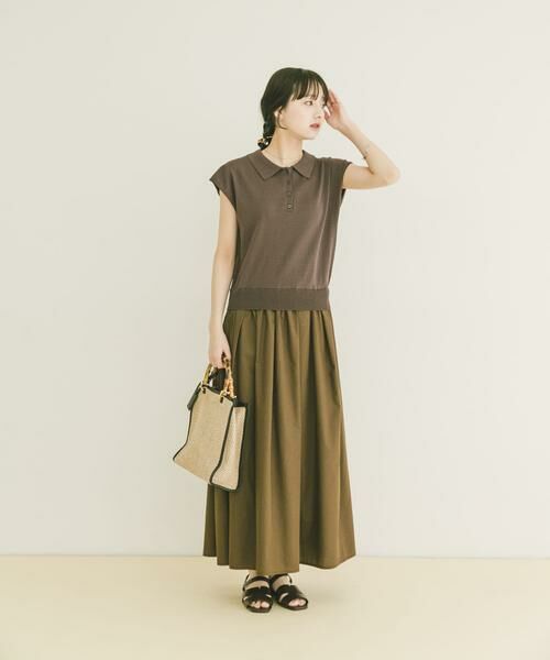 URBAN RESEARCH ITEMS / アーバンリサーチ アイテムズ ワンピース | 『洗濯可』ポロニットドッキングワンピース | 詳細6