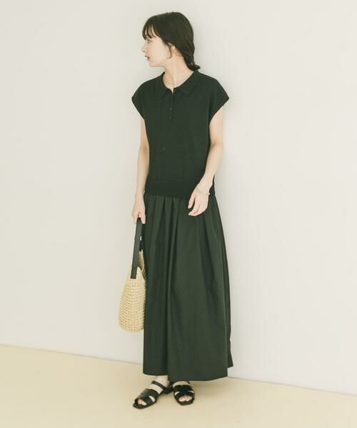 URBAN RESEARCH ITEMS / アーバンリサーチ アイテムズ ワンピース | 『洗濯可』ポロニットドッキングワンピース | 詳細22