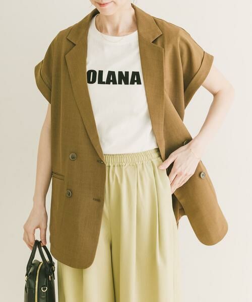 URBAN RESEARCH ITEMS / アーバンリサーチ アイテムズ ベスト | 『洗濯可』SMOOTH LINEN TOUCH ジレ（ブラウン）