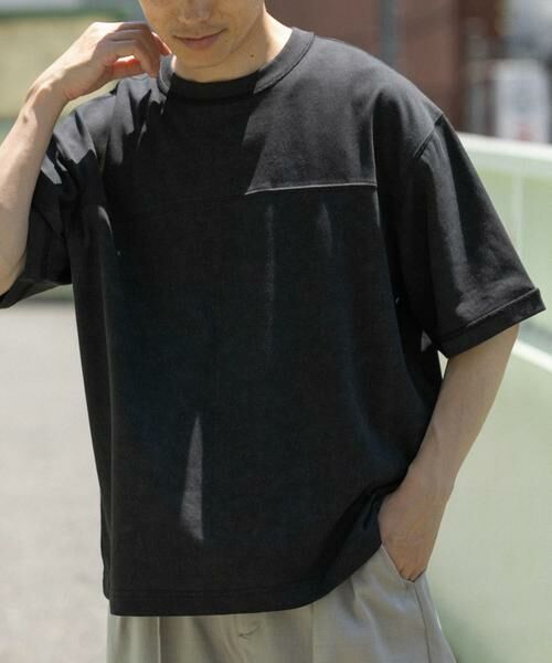 URBAN RESEARCH ITEMS / アーバンリサーチ アイテムズ Tシャツ | ライトウェイト ムラ染めTシャツ（ブラック）