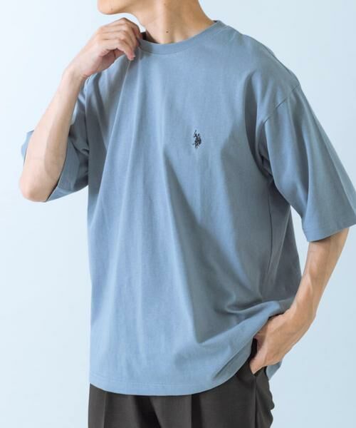 URBAN RESEARCH ITEMS / アーバンリサーチ アイテムズ Tシャツ | U.S. POLO ASSN　天竺クルーTシャツ（ブルー）