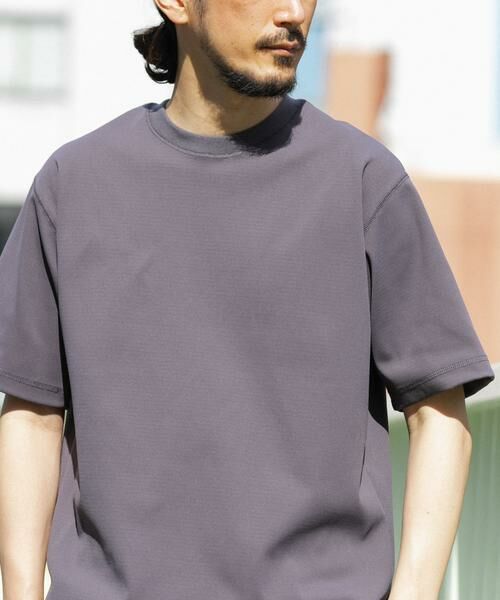 URBAN RESEARCH ITEMS / アーバンリサーチ アイテムズ Tシャツ | 『吸水速乾/毛玉防止/UVカット』PERFECTEX ハニカム クルーネックTシャツ(チャコールグレー)