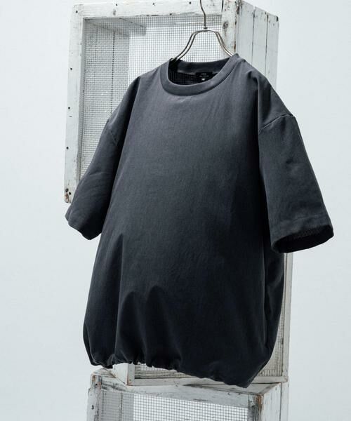 URBAN RESEARCH ITEMS / アーバンリサーチ アイテムズ Tシャツ | 『接触冷感/速乾/イージーケア』WINDY MESH ジップポケットTシャツ(チャコールグレー)