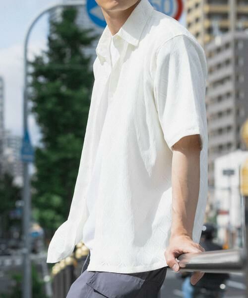 URBAN RESEARCH ITEMS / アーバンリサーチ アイテムズ シャツ・ブラウス | ジオメレース レギュラーカラー 半袖シャツ | 詳細9