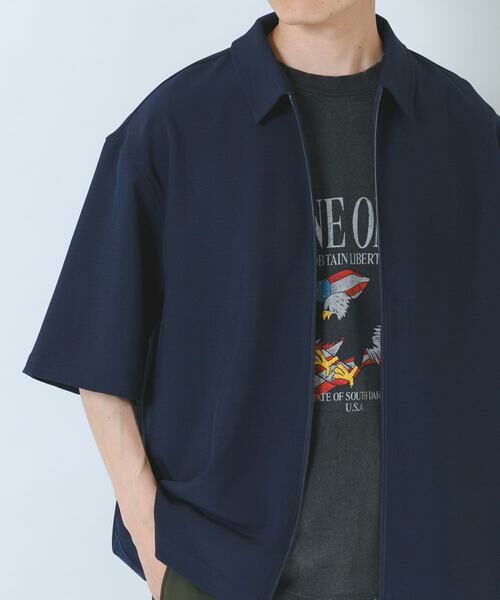 URBAN RESEARCH ITEMS / アーバンリサーチ アイテムズ シャツ・ブラウス | 2WAYストレッチ半袖ジップアップシャツ | 詳細1