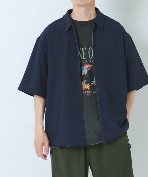 URBAN RESEARCH ITEMS / アーバンリサーチ アイテムズ シャツ・ブラウス | 2WAYストレッチ半袖ジップアップシャツ | 詳細2