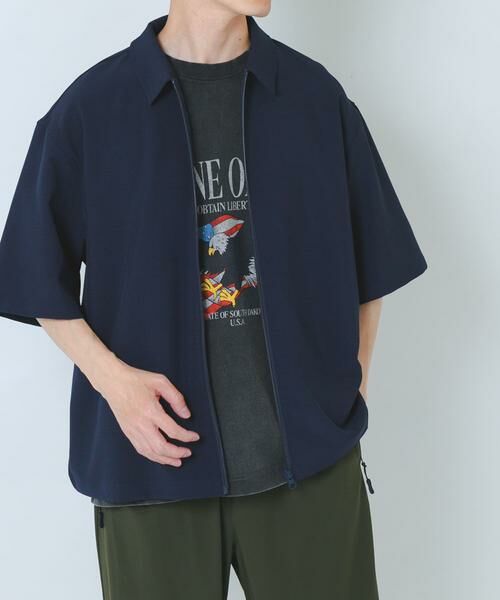 URBAN RESEARCH ITEMS / アーバンリサーチ アイテムズ シャツ・ブラウス | 2WAYストレッチ半袖ジップアップシャツ | 詳細3