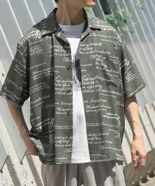 URBAN RESEARCH ITEMS / アーバンリサーチ アイテムズ シャツ・ブラウス | メッセージプリント OPカラー 半袖シャツ | 詳細2