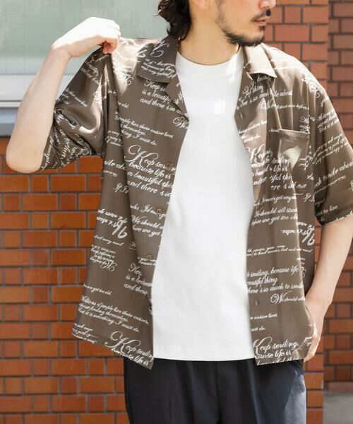 URBAN RESEARCH ITEMS / アーバンリサーチ アイテムズ シャツ・ブラウス | メッセージプリント OPカラー 半袖シャツ | 詳細11