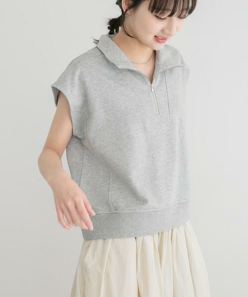 URBAN RESEARCH ITEMS / アーバンリサーチ アイテムズ スウェット | 裏毛ハーフジップショートプルオーバー | 詳細20