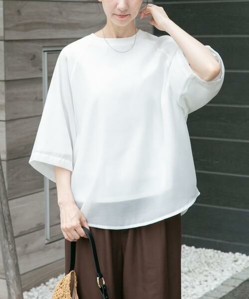 URBAN RESEARCH ITEMS / アーバンリサーチ アイテムズ Tシャツ | オーガンジーレイヤードTシャツ | 詳細1