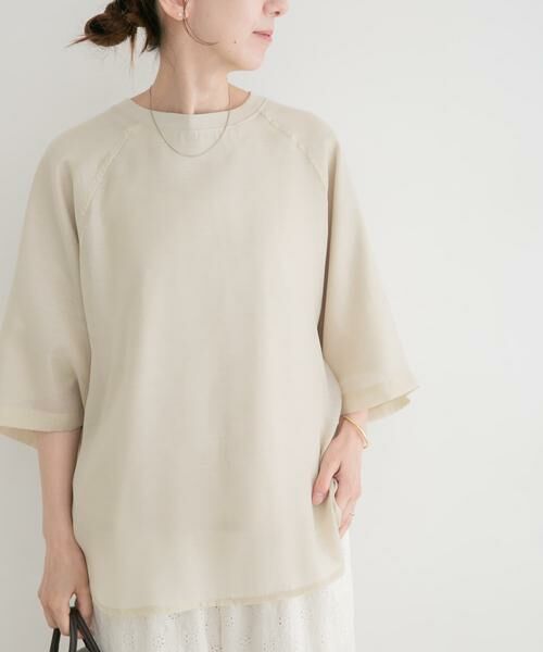 URBAN RESEARCH ITEMS / アーバンリサーチ アイテムズ Tシャツ | オーガンジーレイヤードTシャツ（ベージュ）